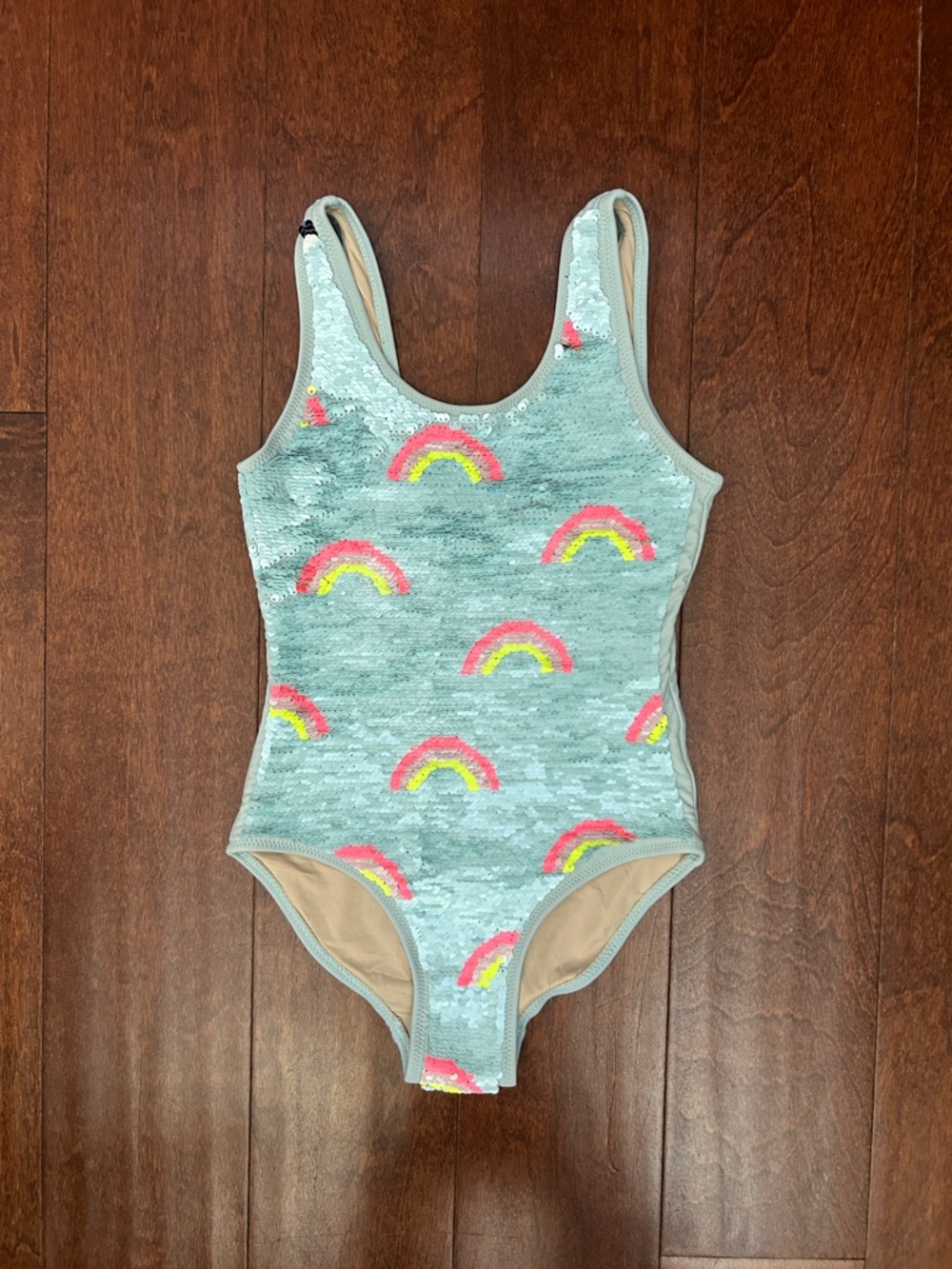 Shade Critters Sequin Rainbow Kids One-Piece Bathing Suit, Size 6